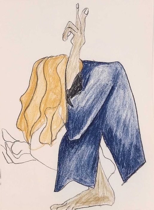 Desenho a pastel L. Trindade