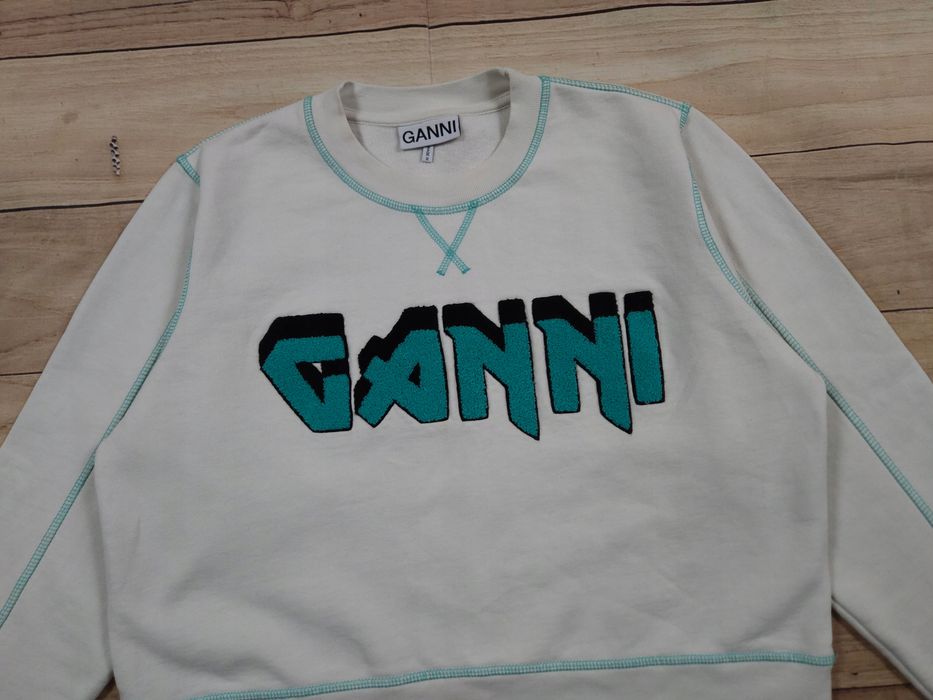 GANNI Isoli Rock sweatshirt Bluza Damska Logowana r. L