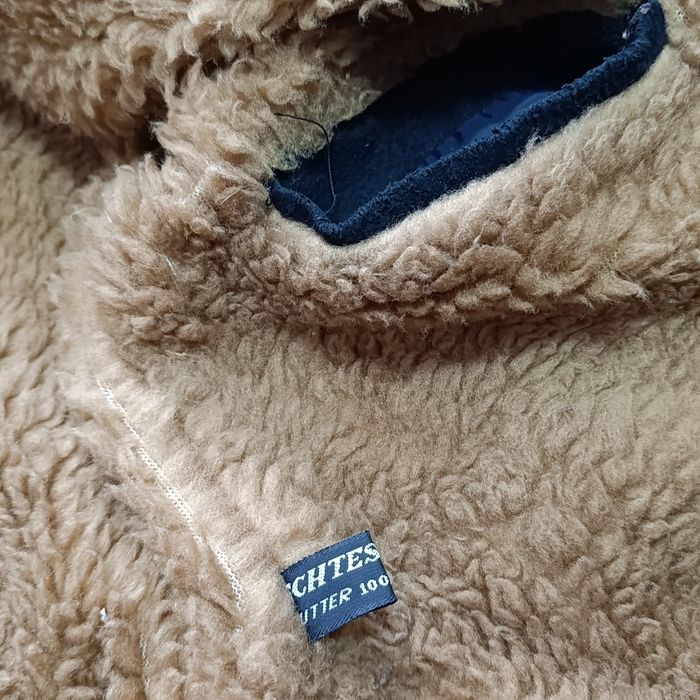 вінтажна куртка-бомбер CUIROPOLIS vintage suede jacket 90-s замшева дублянка шерпа вінтаж винтаж  куртка 90-х western aztec ethno ретро розмір M-L