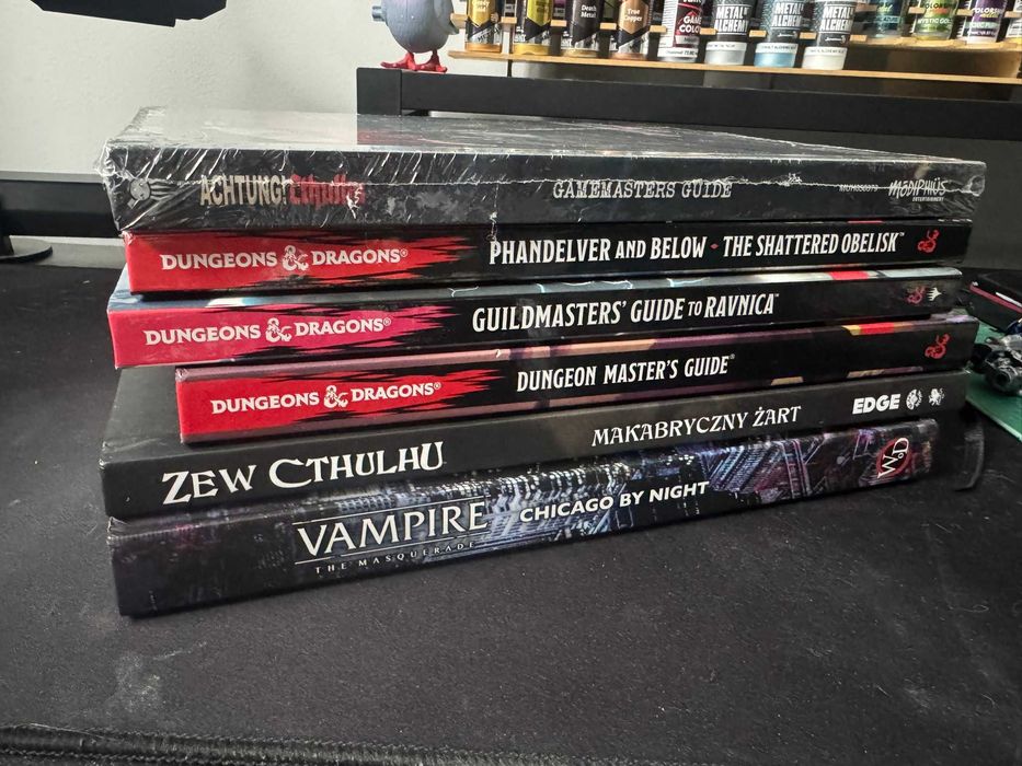 Podręczniki DnD, D&D, Zew Cthulhu, Achtung Cthulhu, Vampire the Masquerade