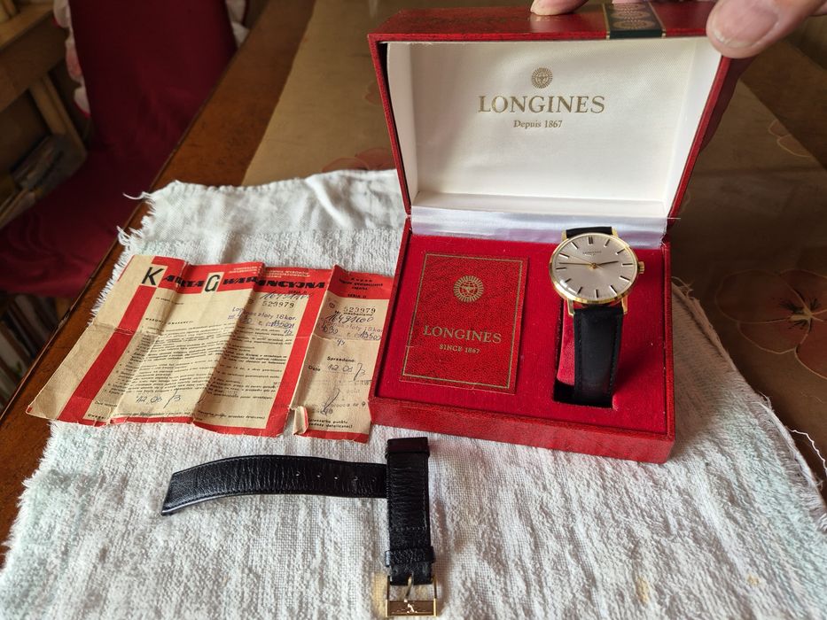 Złoty  zegarek męski LONGINES