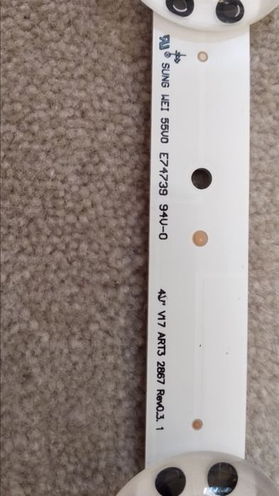 Подсветка V17 43. телевизор LG. Стринги. Планки. LED подсветка