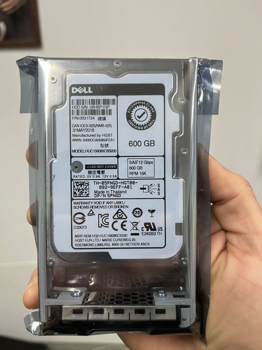 Dysk HGST HDD 600GB SAS 12Gb 2,5 15k HUC156060CSS200 Dell nowy