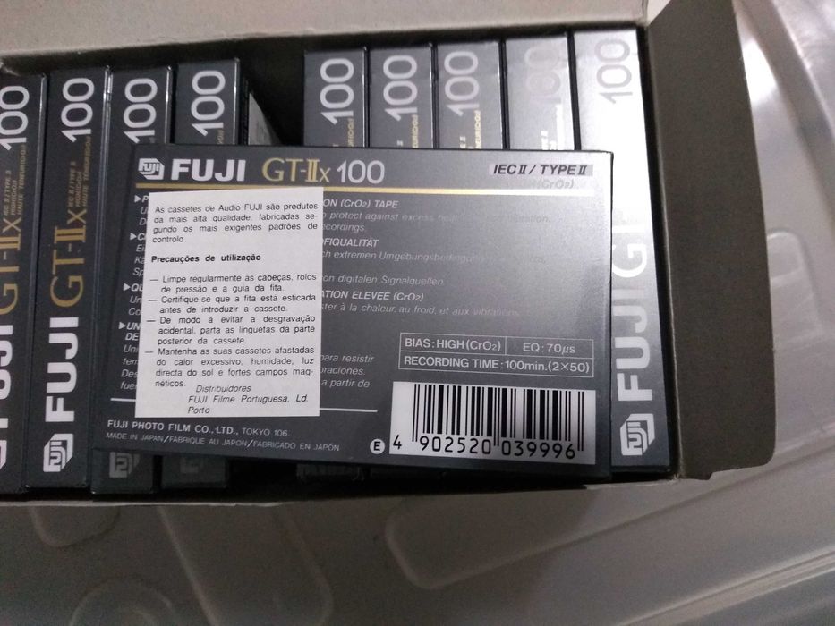 Cassetes de áudio FUJI GT-IIx 100 VINTAGE, NOVAS!