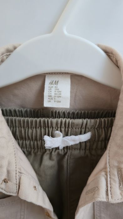 Komplet spodnie i koszula dla chłopca H&M rozmiar 80