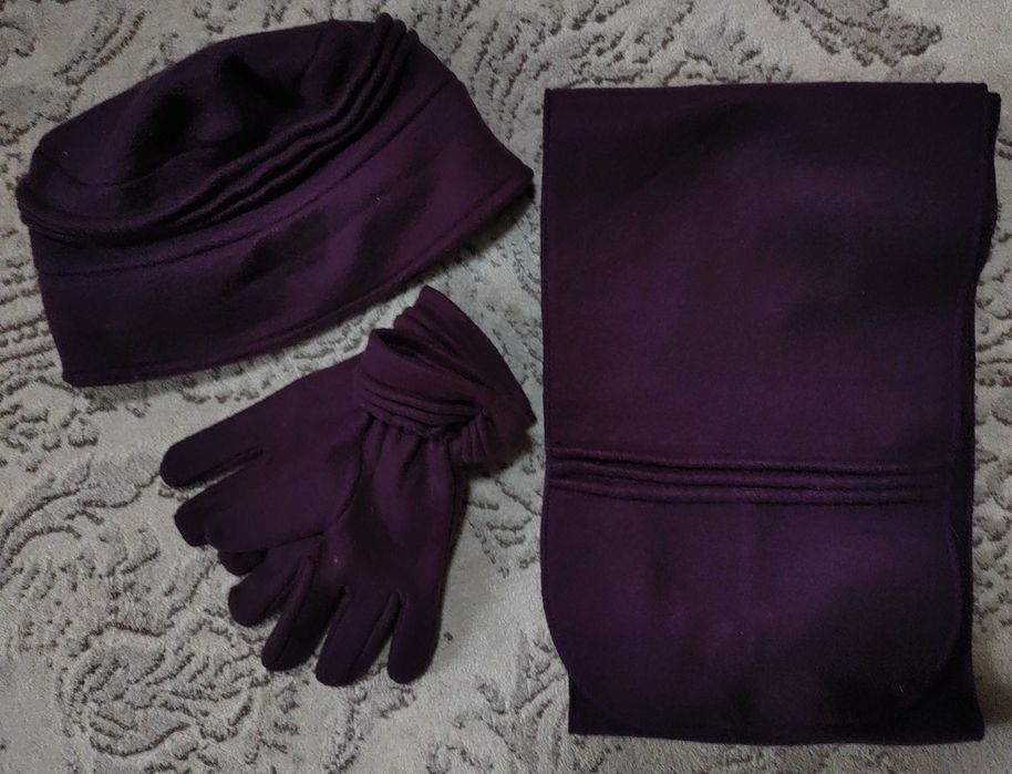 komplet: szalik, rękawiczki i czapka