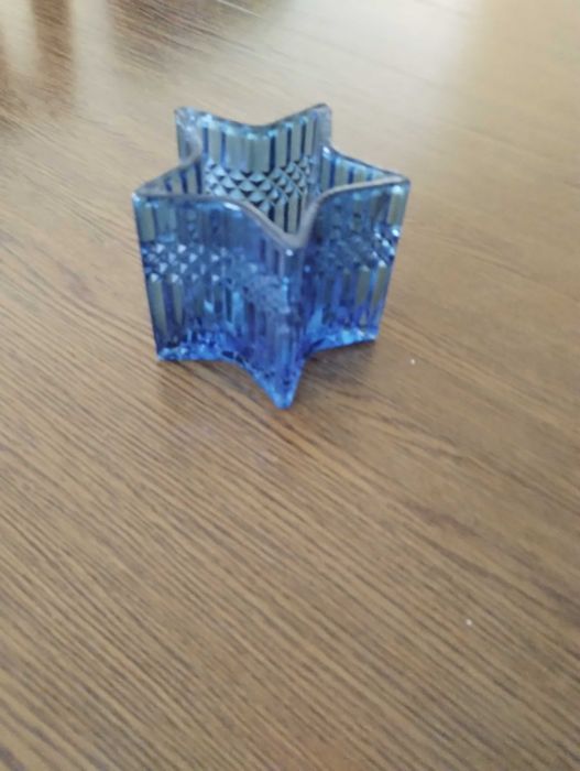 Świecznik gwiazda niebieski