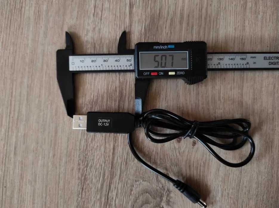 USB кабель живлення з 5v на 12v для роутера від повербанка