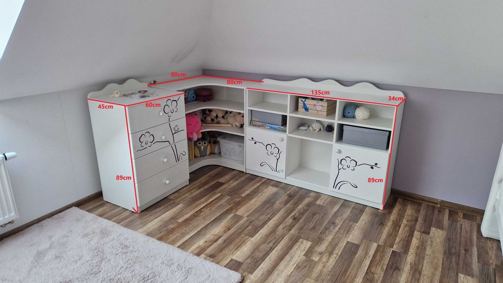 meble dla dziewczynki MEBLIK   dobry stan,  komplet