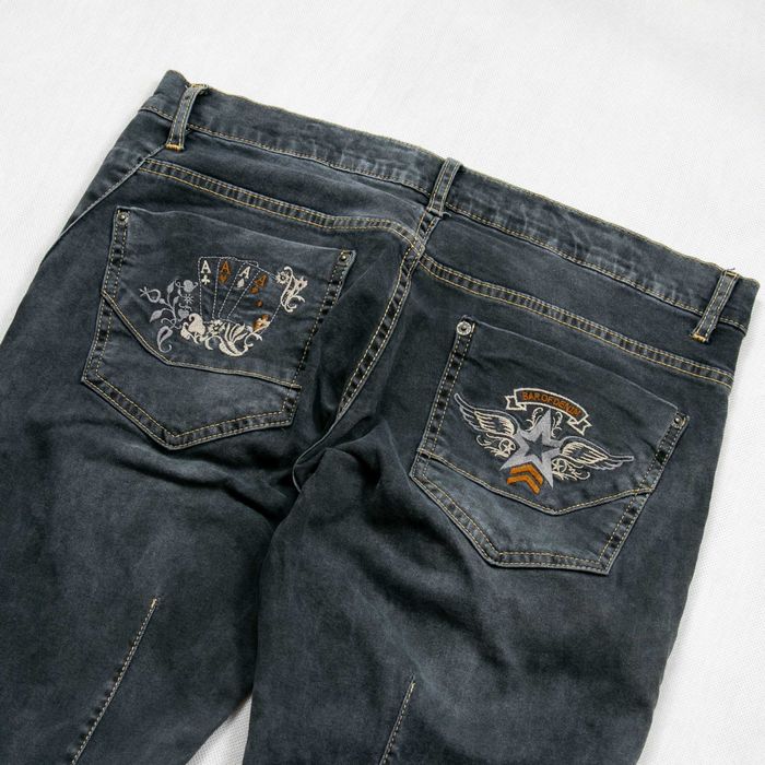 Spodnie jeansowe Bar Magic of Denim M niski stan drip
