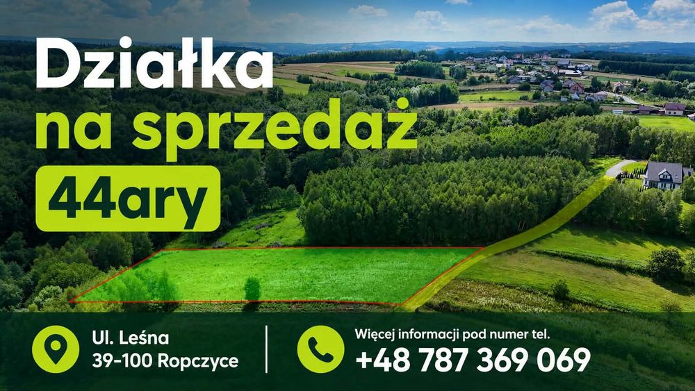 Działki budowlane i rekreacyjne – Ropczyce, ul. Leśna/Granice | Piękne widoki | Warunki zabudowy