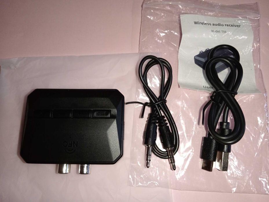 Т59 Bluetooth 5.3 Receiver NFC 3.5mm AUX RCA R/L USB U-Disk/TF Card