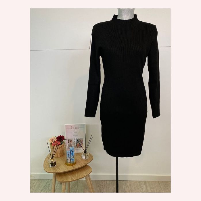 Vestido Mini Midi Manga Comprida L-XL