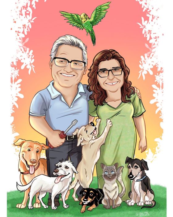 Caricaturas digitais/ Desenho Cartoon/ Ilustração.