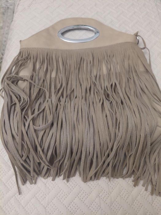 Torba Torebka z frędzlami