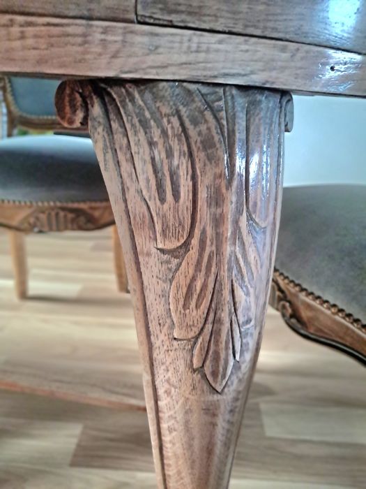 Komplet mebli dębowy Neorokoko antyk