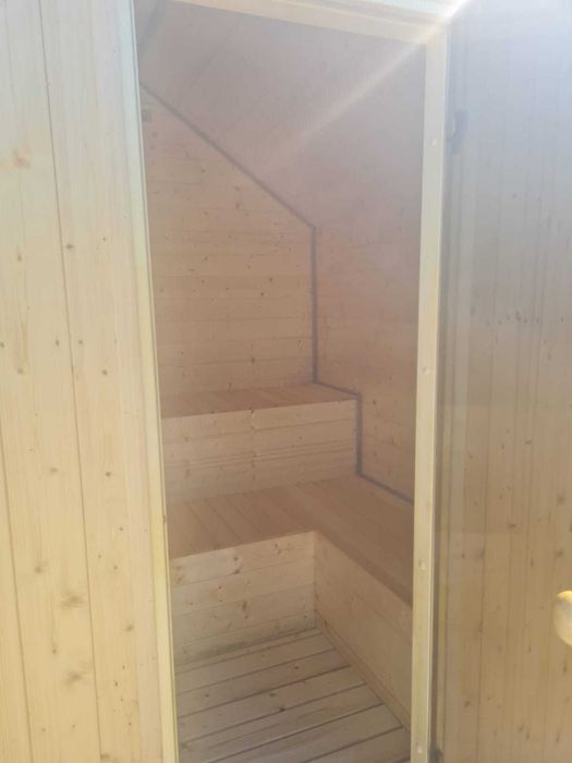 Sauna 2x2 z piecem elektrycznym od ręki