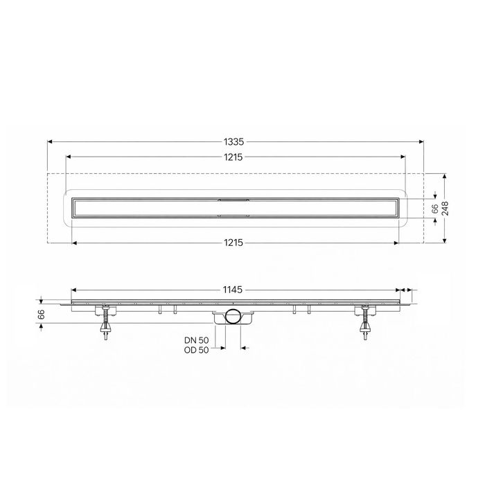 Odpływ liniowy Kessel Linearis Compact 115 cm – nowy