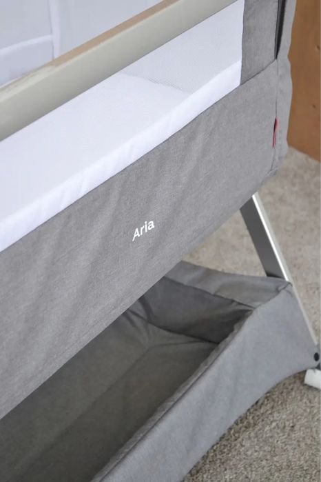 Приставне дитяче ліжко CARRELLO Aria CRL-16402 Silver Grey
