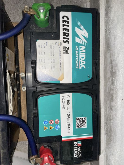 4x baterias italianas MIDAC 100 amperes 12v