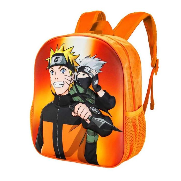 Naruto Mochila Laranja Kakashi Pre-Escolar 31cm