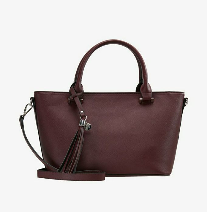Torebka bordowa zalando