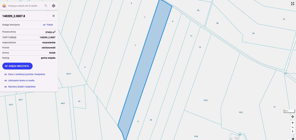 Działka rolna 3,74 ha