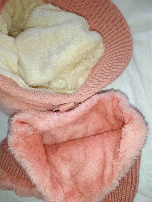 Шапка на флісі і хомут шарф жіноча