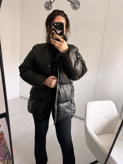 Kurtka mango 38/M skora ekologiczna ocieplana puchowa