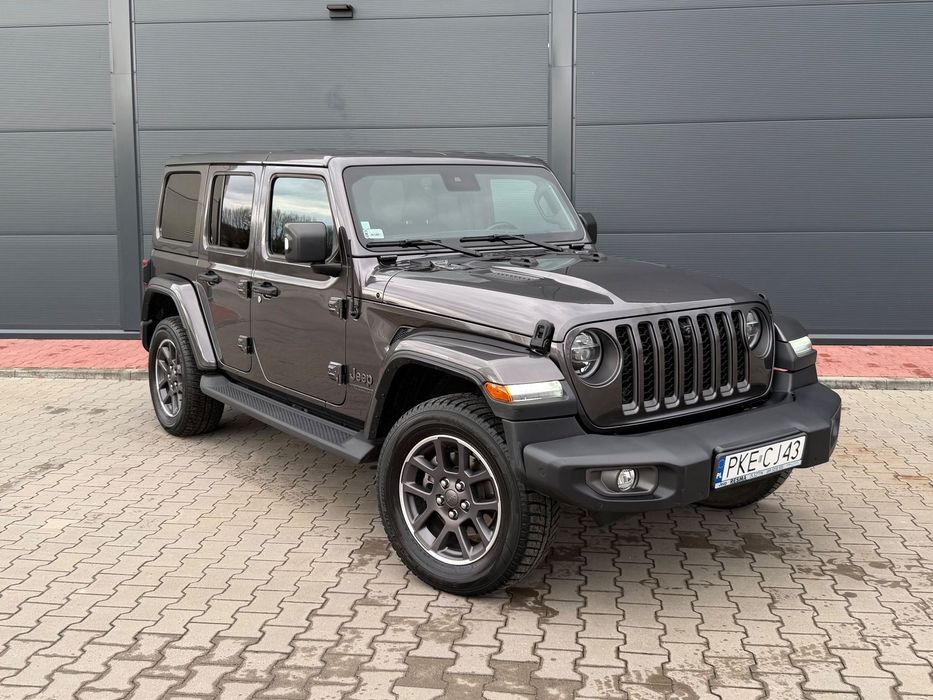 Jeep Wrangler salon Polska bezwypadkowy Faktura VAT 23% ANIVERSARY 80TH