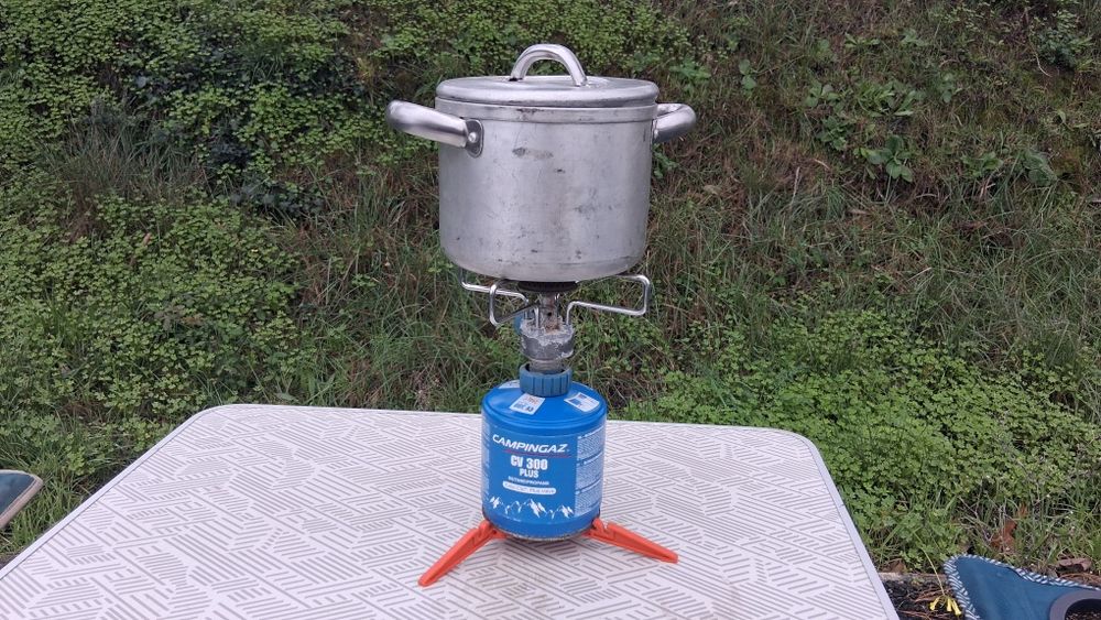 Fogão e lamparina camping gaz