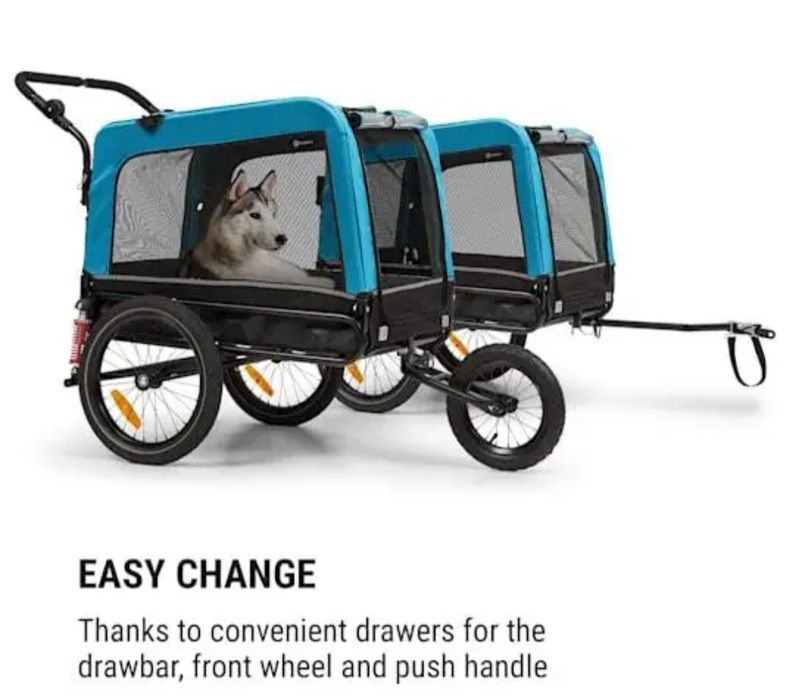 Причіп для собак Klarfit Husky Vario 2-в-1 Німеччина