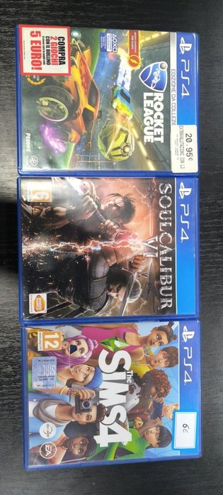 Soul calibur 6/The sims 4/Rocket league PlayStation 4