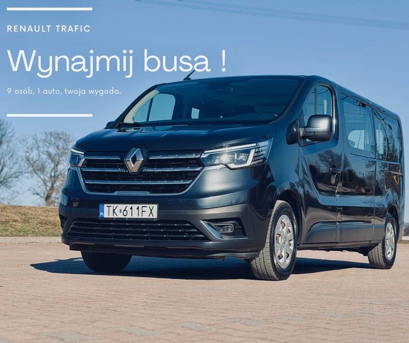 Wynajem busa Renault Trafic 9os , wyjazdy, wesela, wakacje