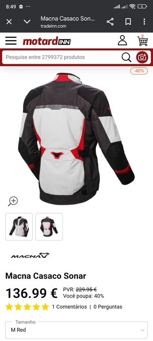 Casaco MACNA de mota