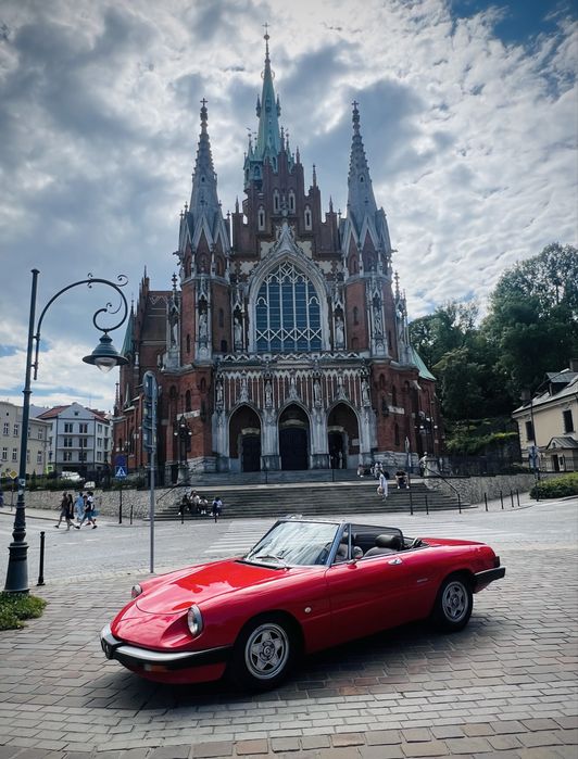 Alfa Romeo Spider - kabriolet do ślubu, zabytkowy samochód cabrio auto