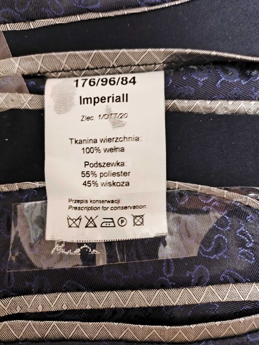 Garnitur męski Evenemen Imperiall granatowy slim fit 176/96/84