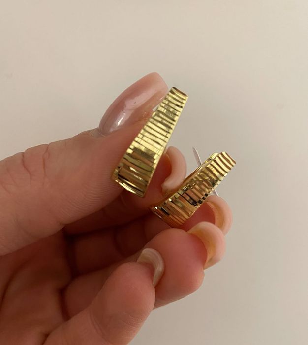 Nowe, ZŁOTE Kolczyki ŁEZKI  1,72 g, próba 585, 14K