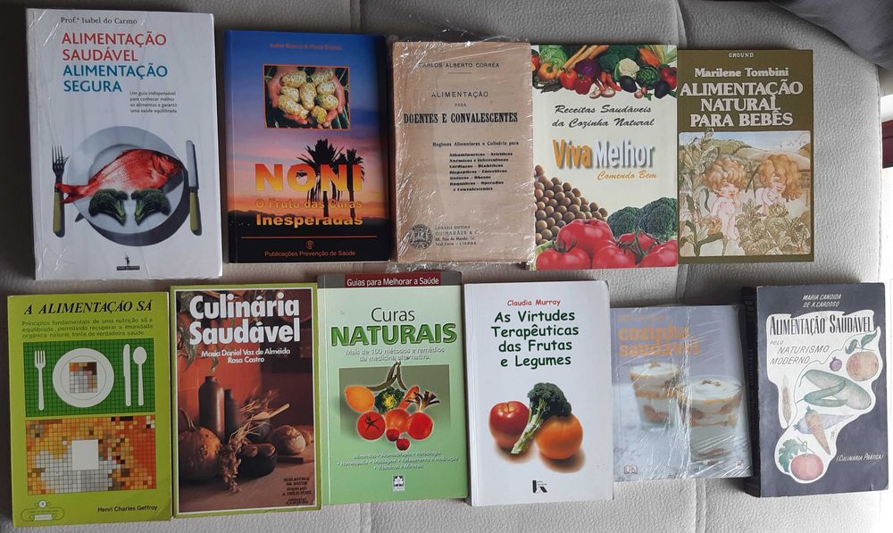 Lote livros sobre Alimentação Saudável,Cozinha Saudável