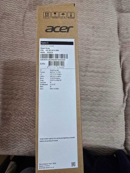 ACER Aspire 5 A515-57-534Z Steel Grey