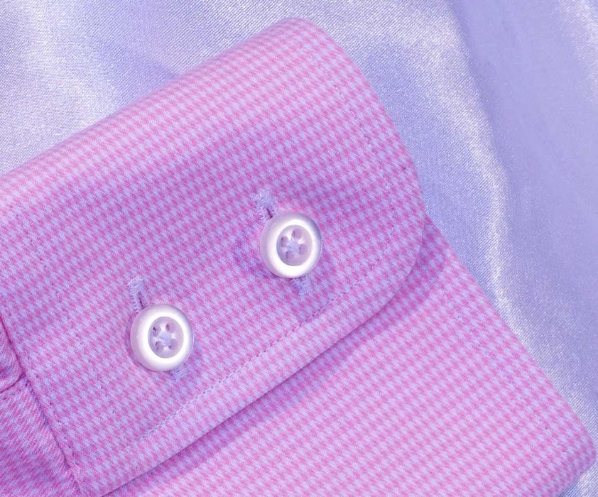 MT Lewin  koszula L 41 Slim Non-iron różowa houndstooth bugatti kenzo