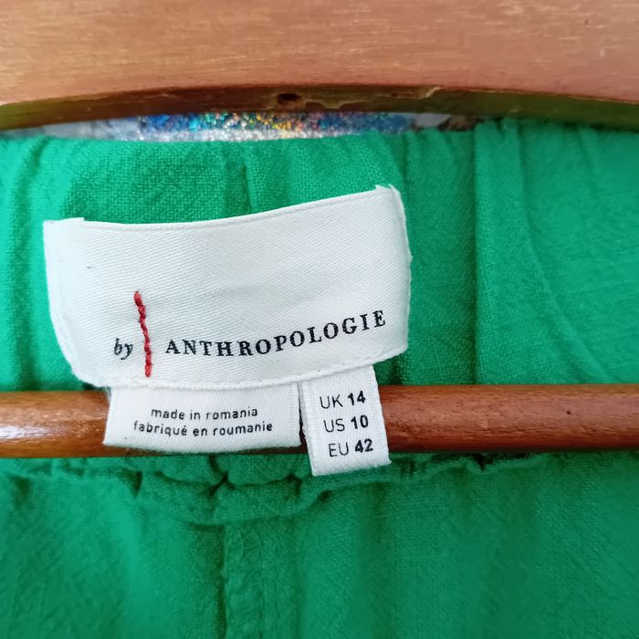 Spodnie M zielone len plus