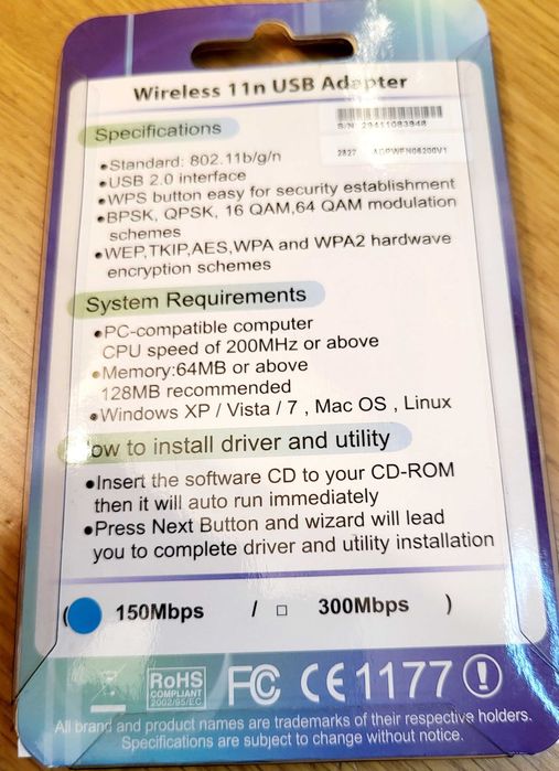 Leitor Interno 3.5 Cartões Memória  + BT Dongle 2.0 + WiFi USB 11n