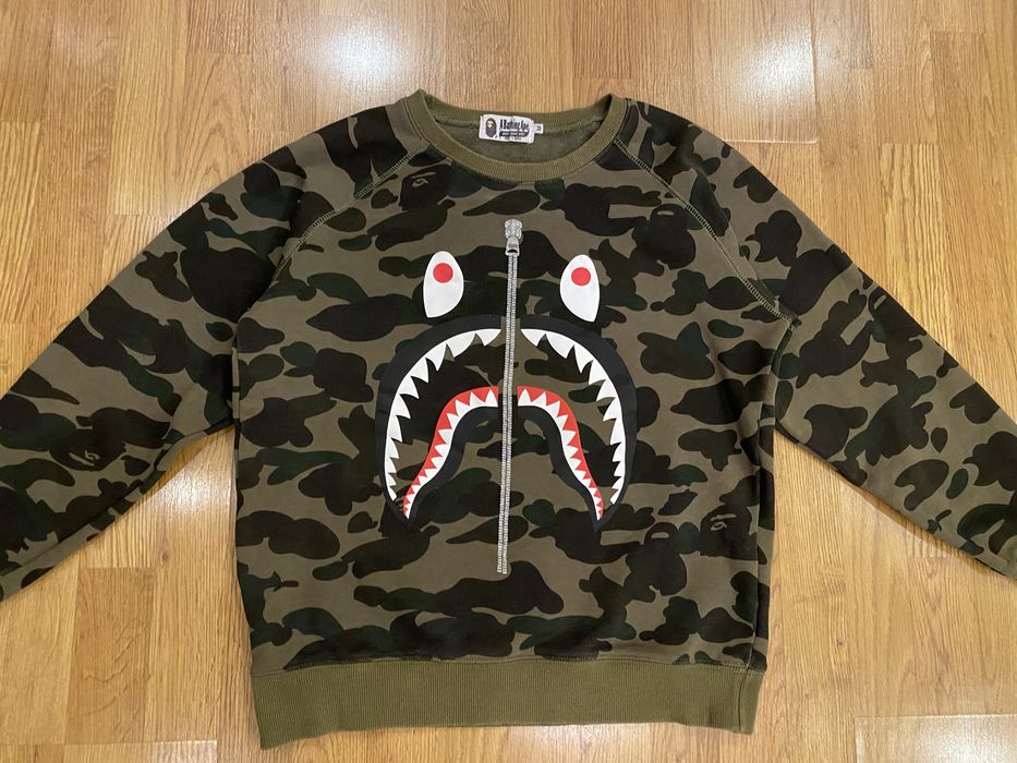 Bape Camo Shark свитшот кофта толстовка M