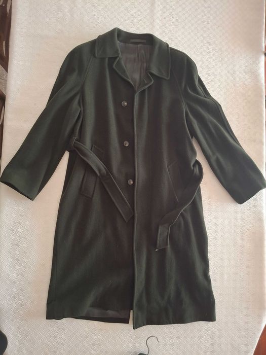 Casaco comprido homem, 100% pura lã