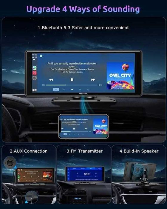 Ekran CarPlay w samochod ESSGOO TS0001