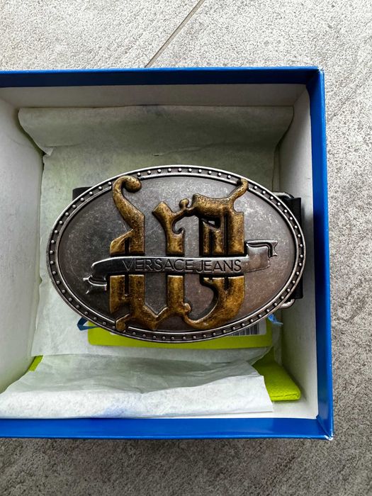 VERSACE męski pasek skórzany 95 cm oryginał