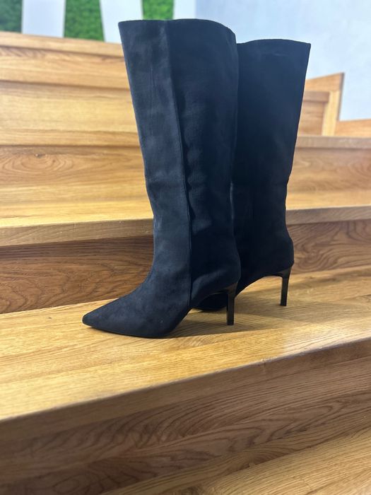 Kozaki przed kolano wysokie Czarne Nowe 40