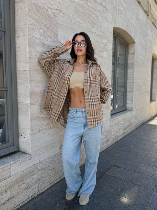 ‼️Жіноча тепла байкова сорочка в клітинку. Байка Туреччина. Р.46-48