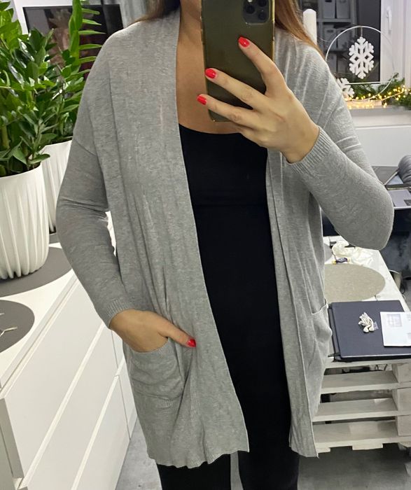 Szary sweter kardigan narzutka Primark xxs -s